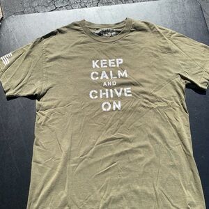 The Chivery Men’s Army Green T-Shirt Size Large Chive Tees